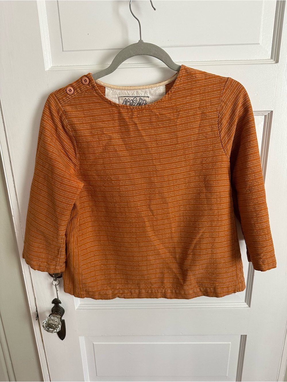 Ace & Jig Long Sleeve Top in Rust Stripe